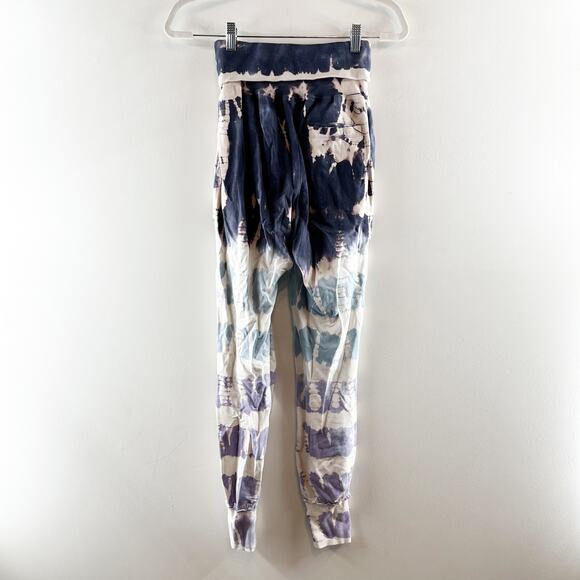 Young Fabulous & Broke Foldover Tie Dye Jogger Pants Ombre Blue Small - Picture 4 of 4
